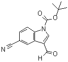 5-Cyano-3-formyl-1H-indole-1-carboxylic acid 1,1-dimethylethyl ester molecular structure (CAS 914348-93-9)