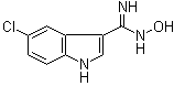 结构式 CAS# 914349-02-3, 5-氯-N-羟基-1H-吲哚-3-甲脒