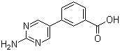 structure of CAS# 914349-45-4, 3-(2-Aminopyrimidin-5-yl)benzoic acid