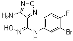 结构式 CAS# 914638-30-5, 4-氨基-N-(3-溴-4-氟苯基)-N'-羟基-1,2,5-恶二唑-3-甲脒