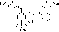 structure of CAS# 915-67-3, Acid Red 27;C.I. 16185; FD&C Red No. 2; Amaranth; Trisodium 3-hydroxy-4-(4-sulfonato-1-naphthylazo)-2,7-naphthalenedisulfonate