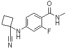N-Methyl-4-(1-cyanocyclobutylamino)-2-fluorobenzamide molecular structure (CAS 915087-26-2)