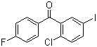 structure of CAS# 915095-86-2, (2-Chloro-5-iodophenyl)(4-fluorophenyl)methanone
