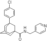 structure of CAS# 915385-81-8, 3-(4-Chlorophenyl)-N-(4-pyridinylmethyl)tricyclo[3.3.1.1(3,7)]decane-1-carboxamide;ABC 294640