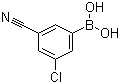 structure of CAS# 915763-60-9, 3-Chloro-5-cyanophenylboronic acid