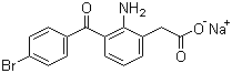 结构式 CAS# 91714-93-1, 溴芬酸钠; [2-氨基-3-(4-溴苯甲酰基)苯基]乙酸钠