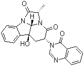 structure of CAS# 918659-56-0, Chaetominine;(-)-Chaetominine; (2S,4R,5aS,9cS)-4,5,5a,9c-Tetrahydro-5a-hydroxy-2-methyl-4-(4-oxo-3(4H)-quinazolinyl)-3H-2a,9b-diazacyclopenta[jk]fluorene-1,3(2H)-dione