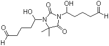 N,N'-Di(1-hydroxypentanal)-5,5-dimethylhydantoin molecular structure (CAS 91894-93-8)