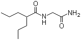 结构式 CAS# 92262-58-3, 丙戊塞胺; N-丙戊酰基甘氨酰胺
