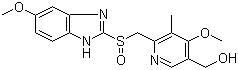 structure of CAS# 92340-57-3, 5'-Hydroxyomeprazole;[4-Methoxy-6-[(6-methoxy-1H-benzimidazol-2-yl)sulfinylmethyl]-5-methylpyridin-3-yl]methanol