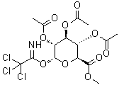 alpha-D-Glucopyranuronic acid methyl ester 2,3,4-triacetate 1-(2,2,2-trichloroethanimidate) molecular structure (CAS 92420-89-8)