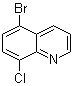 结构式 CAS# 927800-41-7, 5-溴-8-氯喹啉