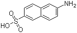 structure of CAS# 93-00-5, 6-Amino-2-naphthalenesulfonic acid;6-Aminonaphthalene-2-sulphonic acid; 2-Naphthylamine-6-sulfonic acid