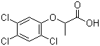 structure of CAS# 93-72-1, 2-(2,4,5-Trichlorophenoxy)propionic acid;alpha-(2,4,5-Trichlorophenoxy)propionic acid