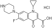 Ciprofloxacin hydrochloride molecular structure (CAS 93107-08-5)