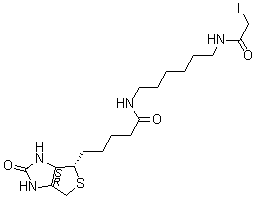 结构式 CAS# 93285-75-7, N-碘代乙酰基-N'-生物素基-1,6-己二胺
