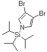 结构式 CAS# 93362-54-0, 3,4-二溴-1-[三(异丙基)硅烷基]-1H-吡咯