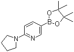 结构式 CAS# 933986-97-1, 2-(吡咯烷-1-基)吡啶-5-硼酸频哪醇酯; 6-(吡咯烷-1-基)吡啶-3-硼酸频哪醇酯