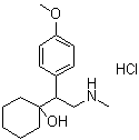 structure of CAS# 93413-90-2, 1-[1-(4-Methoxyphenyl)-2-(methylamino)ethyl]cyclohexanol hydrochloride