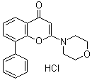 结构式 CAS# 934389-88-5, 2-(4-吗啉基)-8-苯基-4H-1-苯并吡喃-4-酮盐酸盐