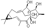 structure of CAS# 93551-00-9, [1aR-(1aR*,2E,4aR*,6S*,7S*,7aS*,8S*,9Z,11aS*)]-1,1a,4a,5,6,7,7a,8,11,11a-Decahydro-4a,7,8-trihydroxy-9-(hydroxymethyl)-1,1,3,6-tetramethyl-4H-cyclopenta[a]cyclopropa[f]cycloundecen-4-one