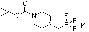 structure of CAS# 936329-97-4, Potassium (4-Boc-piperazin-1-yl)methyltrifluoroborate;Potassium 1-trifluoroboratomethyl-4-(N-Boc)-piperazine; Potassium trifluoro[(4-N-Boc-piperazin-1-yl)methyl]borate