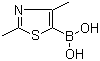 结构式 CAS# 936361-37-4, (2,4-二甲基噻唑-5-基)硼酸