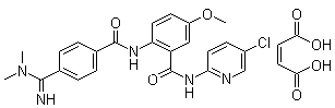 structure of CAS# 936539-80-9, Betrixaban maleate;N-(5-Chloro-2-pyridinyl)-2-[[4-[(dimethylamino)iminomethyl]benzoyl]amino]-5-methoxybenzamide (2Z)-2-butenedioate (1:1)