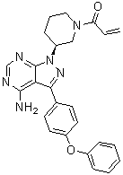结构式 CAS# 936563-97-2, 1-[(3S)-3-[4-氨基-3-(4-苯氧基苯基)-1H-吡唑并[3,4-d]嘧啶-1-基]-1-哌啶基]-2-丙烯-1-酮