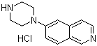 结构式 CAS# 936643-77-5, 6-(1-哌嗪基)异喹啉盐酸盐
