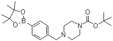 tert-Butyl 4-[[4-(4,4,5,5-tetramethyl-1,3,2-dioxaborolan-2-yl)phenyl]methyl]piperazine-1-carboxylate molecular structure (CAS 936694-19-8)