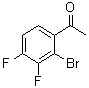 structure of CAS# 936846-32-1, 2'-Bromo-3',4'-difluoroacetophenone;1-(2-Bromo-3,4-difluorophenyl)ethanone