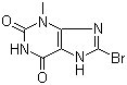 structure of CAS# 93703-24-3, 8-Bromo-3-methyl-3,7-dihydropurine-2,6-dione;8-Bromo-3-methylxanthine