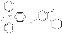4-氯-2-环己基苯酚乙基三苯基鏻盐分子结构 (CAS 93840-94-9)