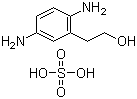 结构式 CAS# 93841-25-9, 2-羟乙基对苯二胺硫酸盐; 2-(2-羟基)乙基对苯二胺硫酸盐