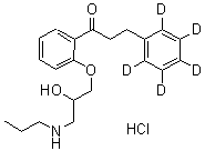 五氘代普罗帕酮分子结构 (CAS 93909-48-9)