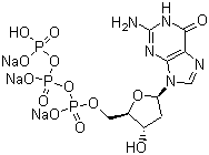 结构式 CAS# 93919-41-6, 2'-脱氧鸟苷-5'-三磷酸三钠盐; 三磷酸脱氧鸟苷钠盐