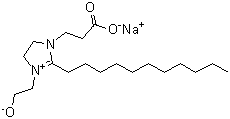 1-(2-Carboxyethyl)-4,5-dihydro-3-(2-hydroxyethyl)-2-undecyl-1H-imidazolium inner salt sodium salt molecular structure (CAS 93923-98-9)