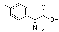 结构式 CAS# 93939-74-3, D-对氟苯甘氨酸; 左旋对氟苯甘氨酸