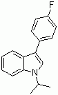 结构式 CAS# 93957-49-4, 3-(4-氟苯基)-1-异丙基-1H-吲哚; 1-异丙基-3-(4-氟苯基)吲哚