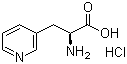 structure of CAS# 93960-20-4, L-3-Pyridylalanine hydrochloride;3-(3-Pyridyl)-L-alaine hydrochloride; (S)-2-Amino-3-(3-pyridyl)propionic acid hydrochloride
