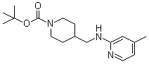 4-[[(4-甲基-2-吡啶基)氨基]甲基]-1-哌啶甲酸叔丁酯分子结构 (CAS 939986-30-8)