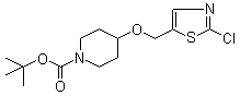 structure of CAS# 939986-56-8, 4-[(2-Chloro-5-thiazolyl)methoxy]-1-piperidinecarboxylic acid tert-butyl ester