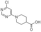 1-(6-氯-4-嘧啶基)-4-哌啶甲酸分子结构 (CAS 939986-75-1)