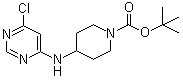 4-[(6-Chloro-4-pyrimidinyl)amino]-1-piperidinecarboxylic acid tert-butyl ester molecular structure (CAS 939986-76-2)