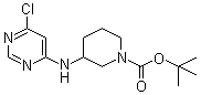 3-[(6-氯-4-嘧啶基)氨基]-1-哌啶甲酸叔丁酯分子结构 (CAS 939986-77-3)