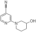 结构式 CAS# 939986-85-3, 2-(3-羟基-1-哌啶基)-4-氰基吡啶