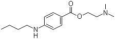 结构式 CAS# 94-24-6, 丁卡因; 4-(丁氨基)-苯甲酸 2-(二甲氨基)乙酯