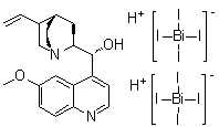 (8alpha,9R)-6'-Methoxy-cinchonan-9-ol bis[(T-4)-tetraiodobismuthate(1-)] molecular structure (CAS 94233-33-7)