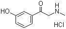 结构式 CAS# 94240-17-2, 1-(3-羟基苯基)-2-(甲氨基)乙酮盐酸盐